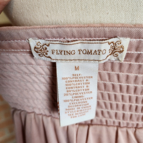 Flying Tomato Dusty Pink Embroidered Bodice Maxi Dress - Picture 6 of 7